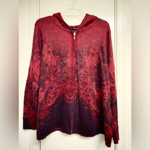 Red Artistic Hoodie style & co